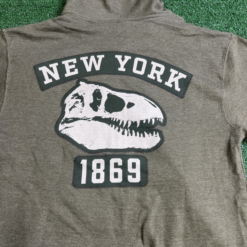 American Museum of Natural History Green Full Zip Dinosaur Jacket Mens Size M